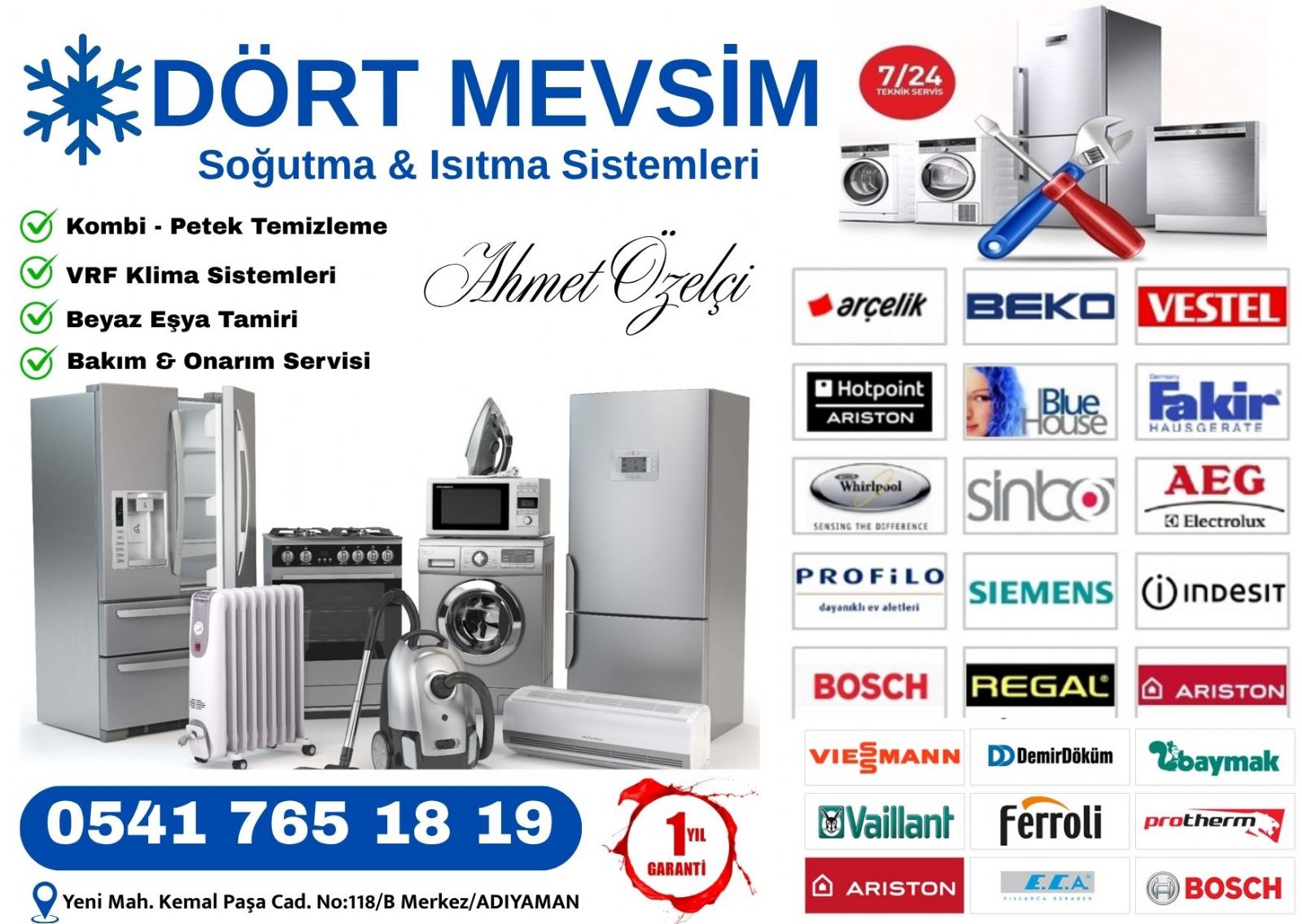 Adıyaman Kombi & Klima Servisi